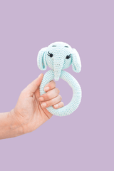 Elephant Crocheted Rattle