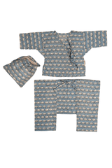 Elephant March Organic Cotton Mulmul New Born Angrakha set