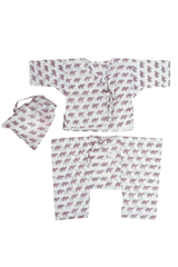 Turtle organic cotton mulmul new born angrakha set