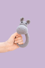 Hippo Crocheted Rattle