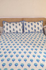 Hot Air Balloon Hand Block Print Bedsheet