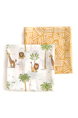 Forest Print Cotton Mulmul Swaddle Set