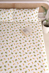 Avocado Hand Printed Bedsheet