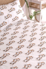 Mamma and Baby Elephant Hand Block Printed Bedsheet