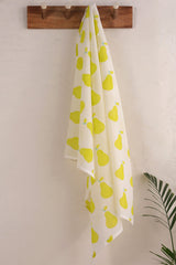 Yellow Pear Cotton Mulmul Swaddle Set