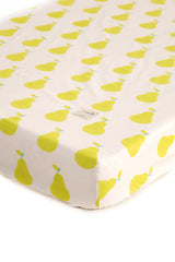 Yellow Pear Cotton Cot/crib Sheet