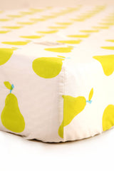 Yellow Pear Cotton Cot/crib Sheet