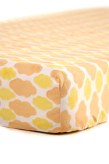 Peach Clouds Cotton Cot/crib Sheet