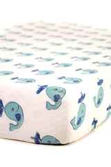 Whale Cotton Cot/crib Sheet