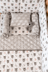 Koala Hand Block Printed Cotton Mulmul Quilt