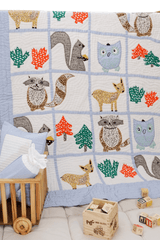 Woodland Applique Premium Cot Bedding Set