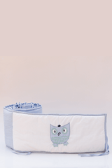 Owl Applique Patchwork Cot Bumper