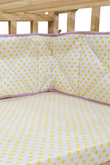 Yellow Polka Dots Cotton Cot/Crib Sheet